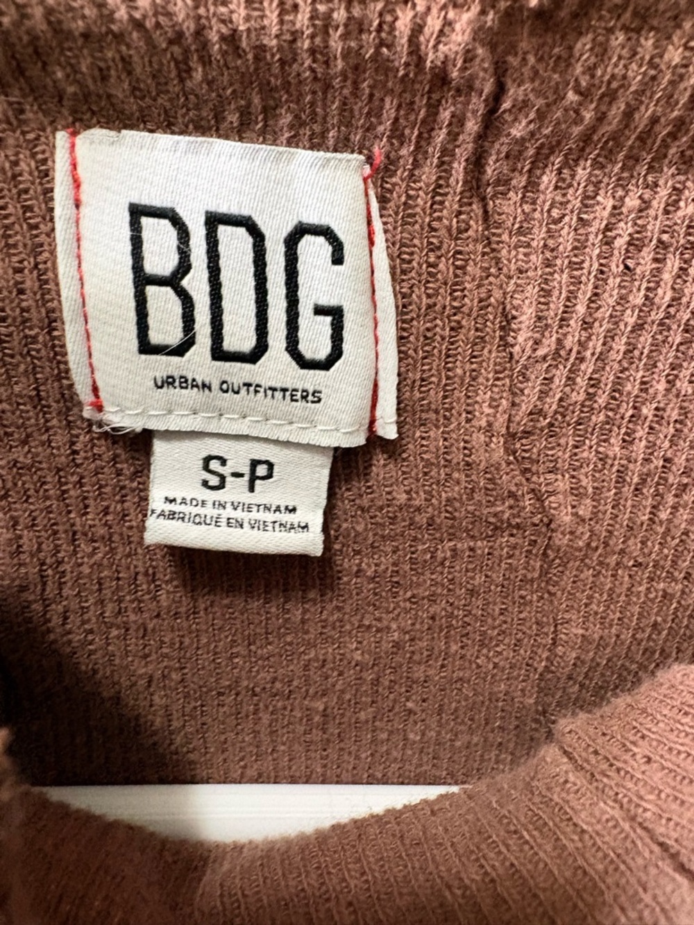 Urban outfitters BDG brown Ruffle-Trim Long Sleeve Crop Top - Picture 4 of 8